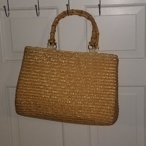 90's Wheat straw purse